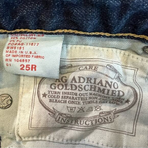 AG Adriano Goldschmied Premiere Skinny Straight Dark Wash Jeans size 25R - Picture 5 of 13